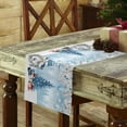 thumbnail image 4 of Christmas Gnome Table Runner, Winter Merry Christmas Tree Balls Cotton Linen Tablecloth Holiday Farmhouse Table Decor for Home,Kitchen,Dining Room,Indoor,Outdoor,13X90 Inches Long, Blue, 4 of 7