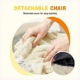thumbnail image 3 of CONCETTA 24in Bean Bag Chair, Soft Faux Rabbit Fur Fabric, Cute Eggplant Lazy Chair for Kids, Living Rooms, Beige, 3 of 8