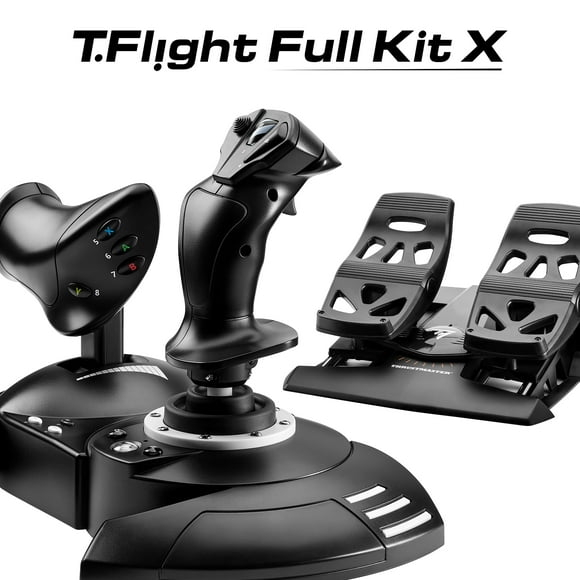 Thrustmaster T.Flight Full Kit X: Complete Kit for Flight Simulation, Joystick and Detachable Throttle, Rudder Pedals with Slide Rails, Compatible with Xbox Series X|S, Xbox One and PC