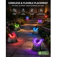 thumbnail image 2 of Butterfly Stone Garden Light – Solar Realistic Butterfly Stone Garden Light – Outdoor Weather Resistant Resin Rock Landscape Lamp for Yard Patio Lawn Decor (Green), 2 of 8