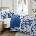 Quilt Queen Size Bedding Set Rustic Floral Quilt Lightweight