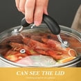 thumbnail image 4 of OULII 1Pc Stainless Steel Small Milk Pot Soup Pan Thickened Cooking Pot with Glass Lid Silver, 4 of 8