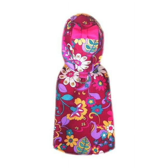 Pooch Outfitters  Lydia Raincoat, Burgundy - 2XS