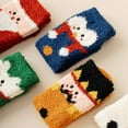 thumbnail image 6 of 6 Pairs Christmas Womens Fuzzy Socks Winter Warm Fluffy Soft Slipper Home Sleeping Cute Christmas Socks, 6 of 18