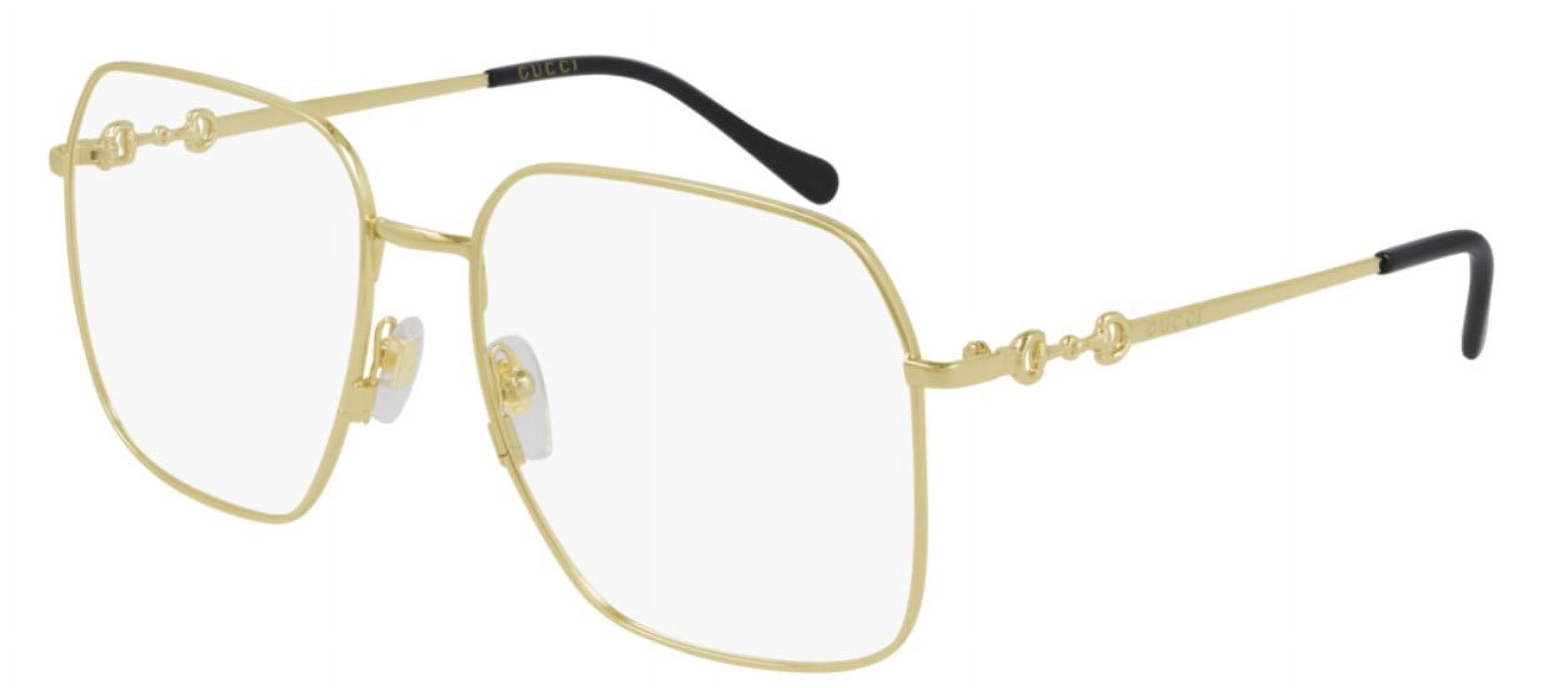 GUCCI GG0952O 002 Rectangular Gold Black Demo Lens 57 mm  display picture 1