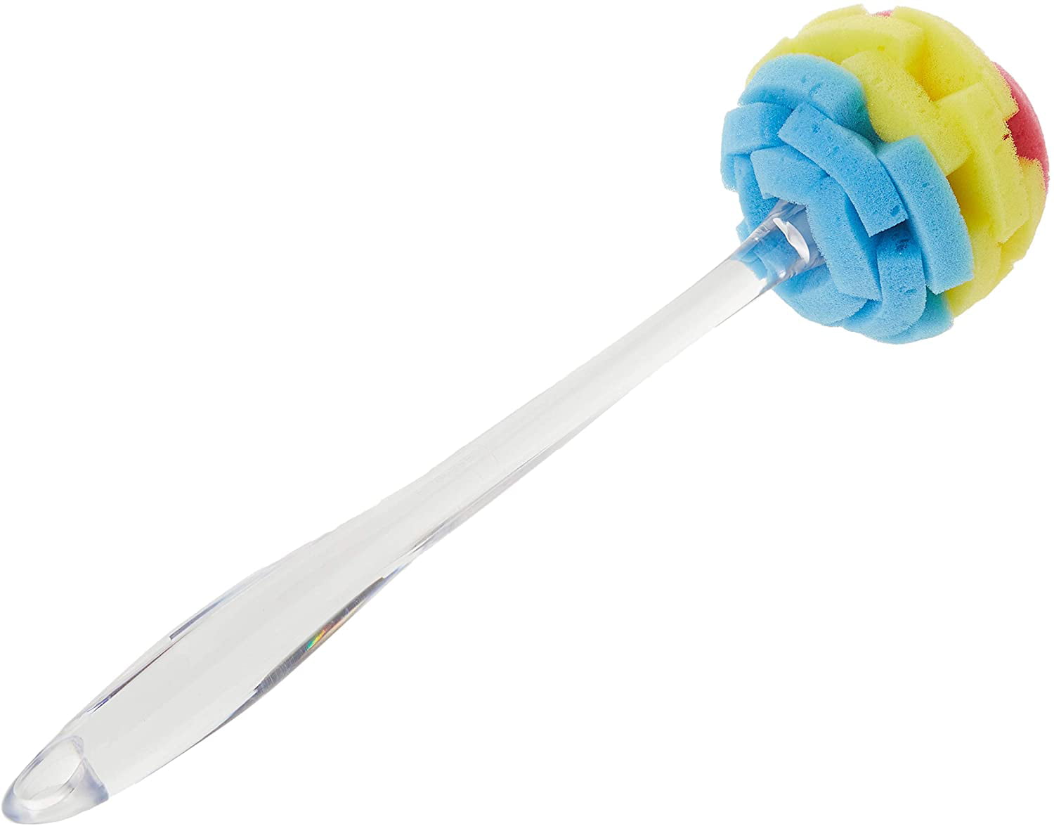 Multicolor Casabella Soft Foam Sponge Brush Long Clear Plastic Handle Pack Of 2 