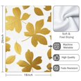 thumbnail image 3 of 2 Pcs Funny Kitchen Towels,Golden Leaves Pattern Microfiber Dish Towels,Kitchen Tea Towels,Kitchen Towel Set (18" X 26"), 3 of 3