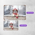 thumbnail image 5 of Playful Saint Bernard Welcomes Winter Snowy Day with Cardinal Bird Horizontal Metal Aluminum Sign St Dog Lover Wall Art Home Decor - 2017, 5 of 5