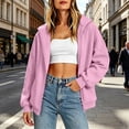 thumbnail image 5 of BUIGTTKLOP Zip up Hoodies for Women Fall Winter Casual Sweatshirts Zipper Oversized Lightweight Cute Jackets with Pockets, 5 of 8