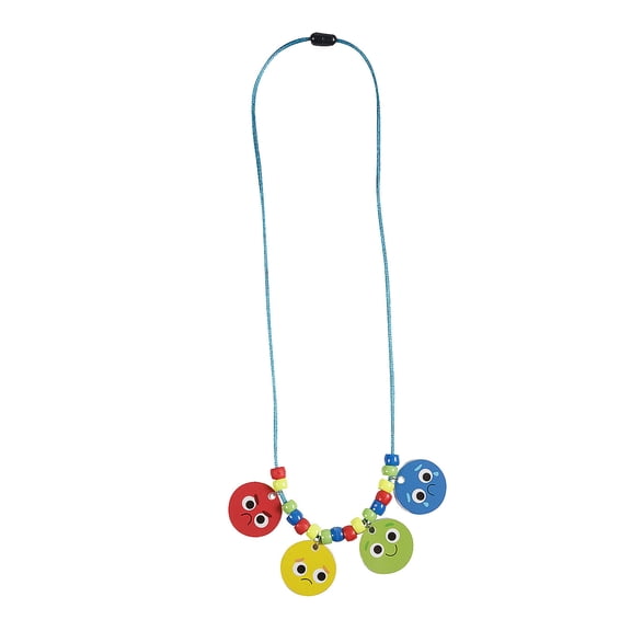 Fun Express Beaded Social Emotional Learning Breakaway Necklace Craft Kit - Makes 12