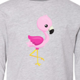 thumbnail image 4 of Inktastic Cute Flamingo, Baby Flamingo, Pink Flamingo Long Sleeve Youth T-Shirt, 4 of 5