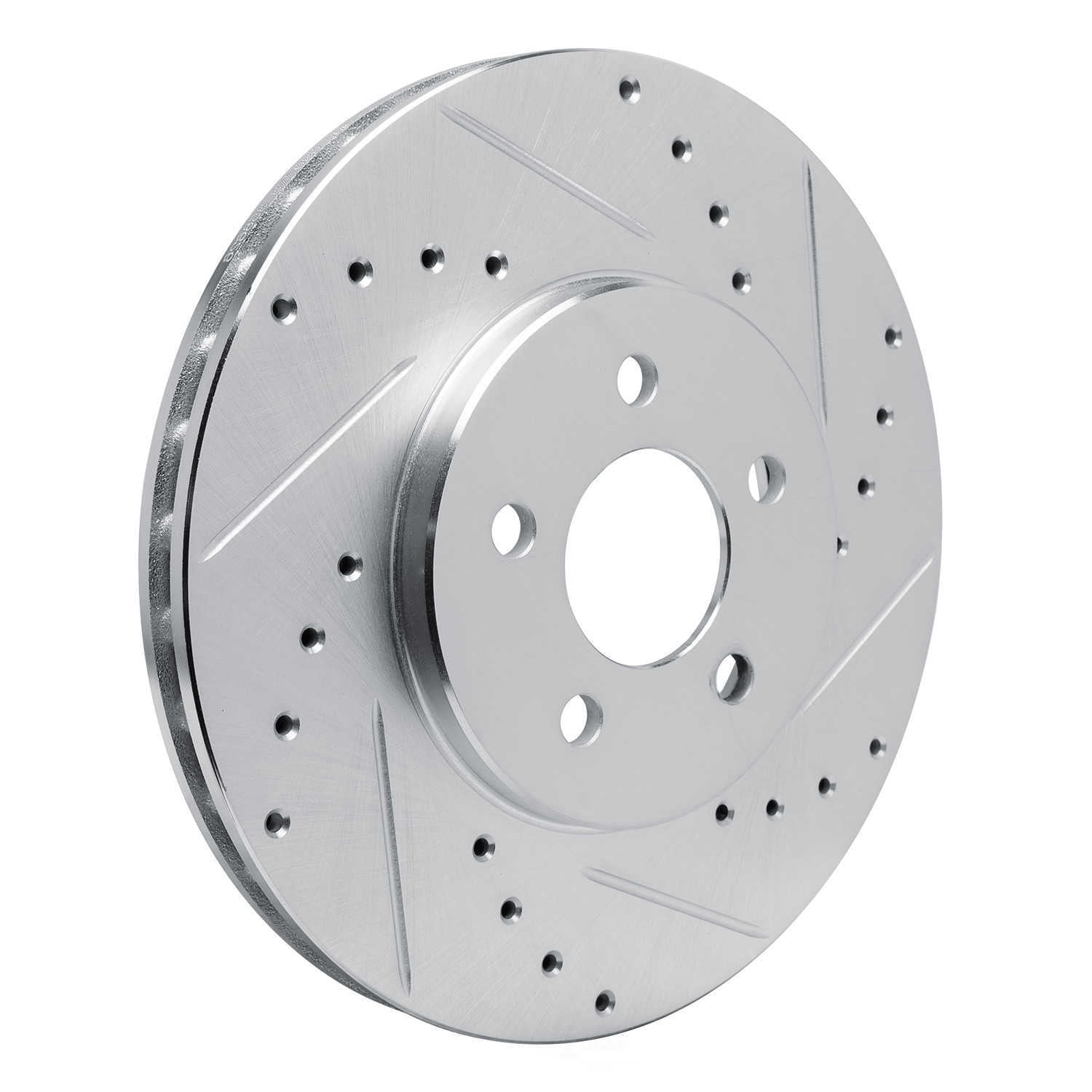 Dynamic Friction Company 631-39004R DFC Brake Rotor - Drilled And Slotted - Silver
