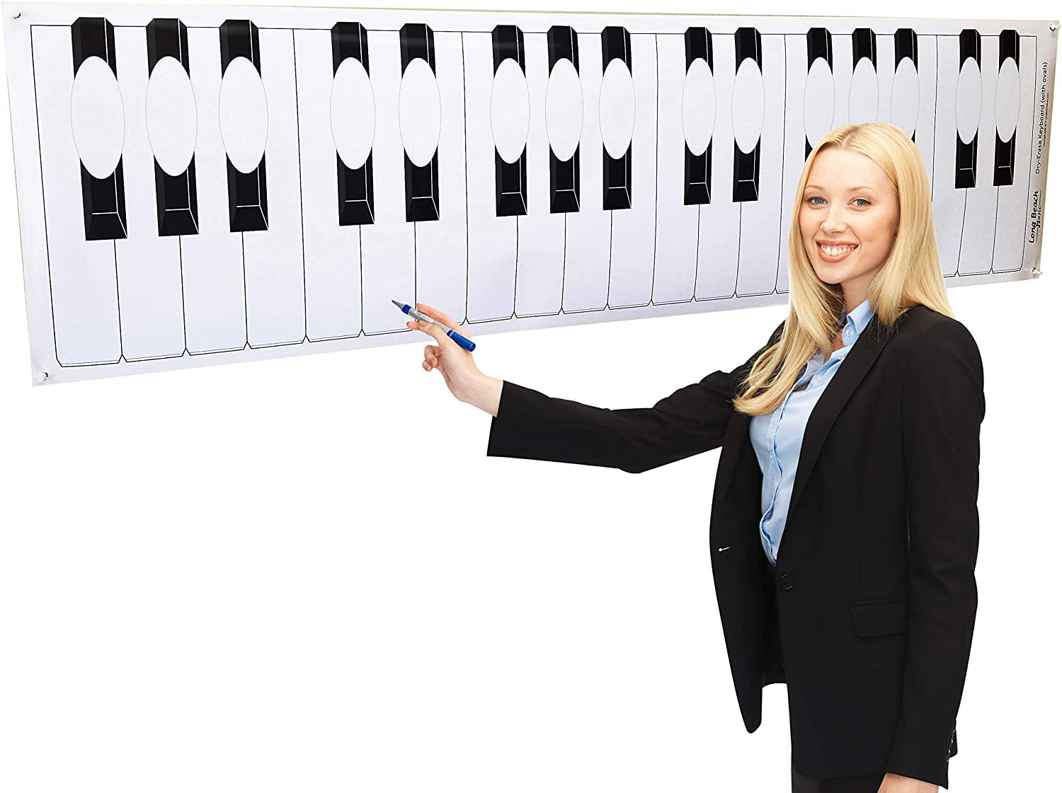 Long Beach Music Dry Erase Piano Keyboard Unframed Laminated Poster