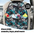thumbnail image 5 of Naloa snow board colorful 2Pcs Anti-Kick Back Seat Cover Kick Mat, Car Seat Protector with 3 Storage Pockets, 5 of 8