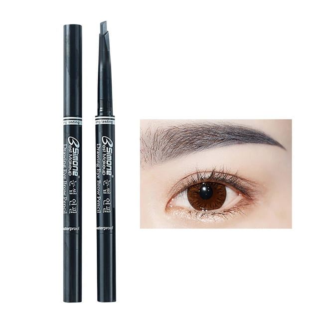 Eyebrow Pencil Double-Headed Automatic Eyebrow Pencil, Non-Sharp Rotating Eyebrow Pencil With Eyebrow Brush, Waterproofs And Not Easy To Get Dirty, Eyebrow Pencil for Women