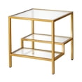 thumbnail image 3 of Pemberly Row Two-Tier Modern Metal Side Table in Antique Brass, 3 of 9