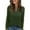 Fall Clothes Army Green, variant on Womens Fall Clothes, Long Sleeve Shirts for Women Fashion Loose Fit Vintage Solid Color Notch Crewneck T-Shirts