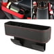 thumbnail image 5 of Organizador de cuero sintético para asiento de coche, ideal para mantener limpio el espacio entre asientos y el cargador de mujer. línea roja negra, 5 of 9