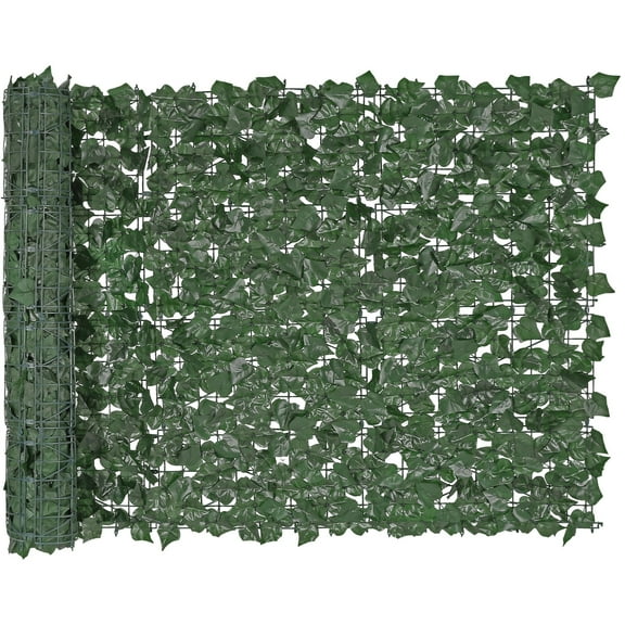 VEVOR Ivy Privacy Fence, 39 x 98 in Artificial Green Wall Screen, Greenery Ivy Fence with Strengthened Joint, Faux Hedges Vine Leaf Decoration