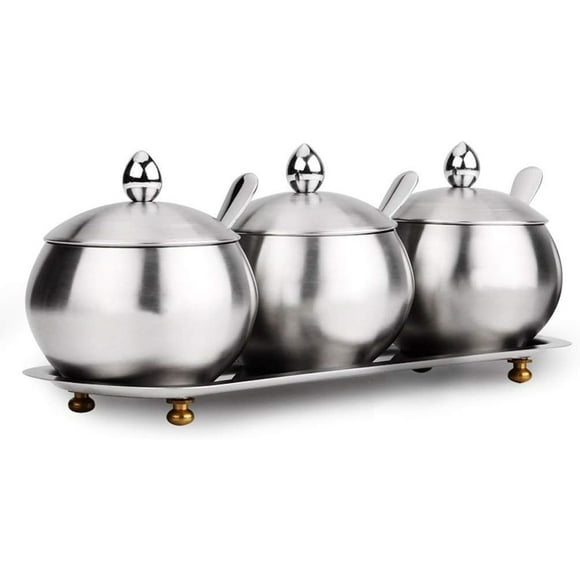 1 Condiment Bottles Seasoning Set 304 Stainless Steel Fashion Multi Kitchen with Living Room Seasoning Maker Recipe Box Case Seasoning Tank Condiment Bottle
