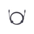thumbnail image 2 of Codi 6' USB-C to USB-C Braided Nylon Charge & Sync Cable - 6 ft USB-C Data Transfer Cable - First End: 1 x USB Type C Male - Second End: 1 x USB Type C Male - Black, 2 of 4