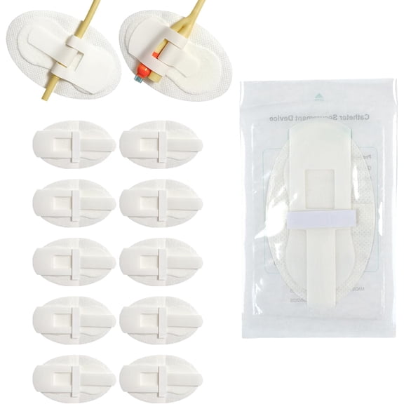 10 PCS Catheter Stabilization Devices, Leg Band Urinary Stabilizer Adhesive Sticker Patch Accessories,  Catheter Leg Anchor Bandages