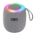 thumbnail image 2 of Nkmbld Home Audio Subwoofers Hot-Selling Mini Portable Wireless Bluetooth Speaker with Colorful LED Lights and Fabric Featuring, Father's Day Gifts, Gray, 2 of 6