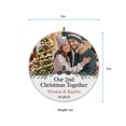 thumbnail image 5 of Our Second Christmas Together Ornament 2025, Custom Name Text Couple Photo Date Christmas Ornament Keepsake, 2nd Christmas Ornament Gift for Dating Anniversary, 5 of 5