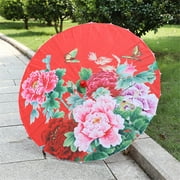New Year Clearance 2022! Chinese Silk Cloth Umbrella Classical Style Decorative Umbrella Oil Paper Umbrel