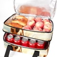 thumbnail image 5 of Deer Double Layered Insulated and Refrigerated Lunch Bag with Two Compartments, Large Capacity, and Hand-Carrying Feature, 7.1x11.4x16.1 Inches - Ideal for Daily Use as Lunch Bags, 5 of 6