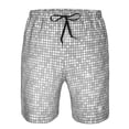 thumbnail image 3 of Fotbe Silver Mosaic Trajes de Baño Estampados para Hombre, Shorts de Verano de Secado Rápido, Ropa de Playa, Bañadores-XX-Large, 3 of 6