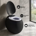 thumbnail image 4 of Plaisir Smart One-Piece 1.28 GPF Single Flush Toilet in Matte Black, 4 of 10