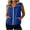 Blue, variant on Women's Plus Size Sleeveless Hooded Vest, Lightweight Casual Outdoor Zip Up with Mesh Lining and Drawstring Hem 3XL-5XL