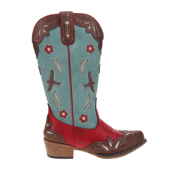 Roper Womens Birdie Underlay Snip Toe Cowboy  Mid Calf Boots