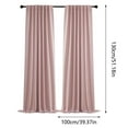 thumbnail image 3 of Btomtd 2pcs Elegant Curtain Panel Pair, Layering Overlay Curtains for Bedroom Window, Blackout Curtains for Sophisticated Look - 39.37"x51.18", Pink, 3 of 8