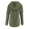 thumbnail image 4 of QUINDOS Hoodies for Women Button Women's Fashion Hoodies Casual Plain Long Sleeve Crew Neck Pullover Tops, 4 of 7