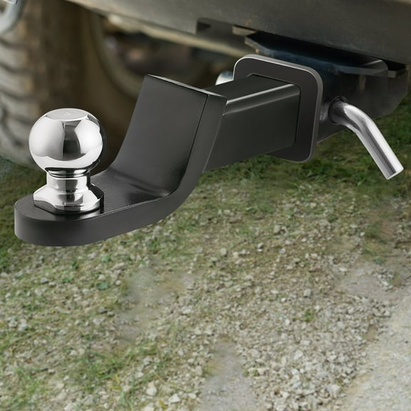Black 2" Drop Trailer Hitch Ball Mount - Fits 2" Receiver - 7500 lbs Max Weight