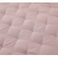 thumbnail image 4 of Chezmoi Collection Milo 3-Piece Soft Cooling Bamboo Fiber Cross-Stitch Quilted Coverlet Set (King, Woodrose), 4 of 9