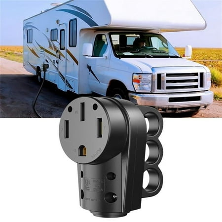 Nilight 50A RV Female Replacement Plug 125/250 V Heavy Duty Receptacle with Handle ETL Listed NEMA 14-50R for Camper Caravan Motorhome Van Trailer
