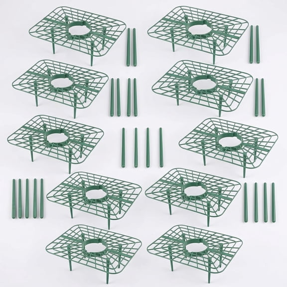 Jashem 3.7 in Plastic Rectangle Strawberry Fruits Plant Cage with Reusable 10 Count
