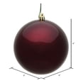 thumbnail image 2 of Vickerman 4" Burgundy Candy Ball Ornament, 6 per Bag, 2 of 5