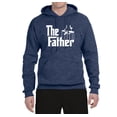 thumbnail image 2 of Wild Bobby, The Father Funny Movie Parody Husband Dad Daddy Boyfriend Gift | Mens Father's Day Hooded Sweatshirt Graphic Hoodie, Vintage Heather Navy, Small, 2 of 4