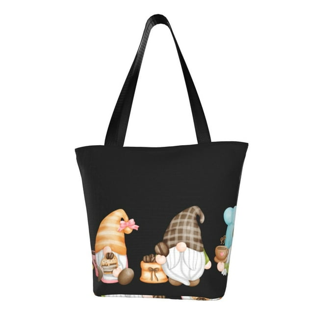 Fotbe Coffee Gnome (2) Bolsa de Playa con Estampado, Bolsa de Hombro, Bolsa de Mano Espaciosa, Bolsa de Viaje Ligera, Bolsa de Compras Versátil