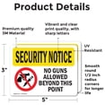 thumbnail image 2 of (2 Pack) No Guns Allowed Beyond This Point OSHA Security Notice Sign, 2 of 7