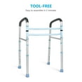 thumbnail image 4 of Oasisspace Stand Alone Toilet Safety Rail - Heavy Duty Medical Toilet Safety Frame for Elderly, Handicap and Disabled - Adjustable Bathroom Toilet Handrails, Fit Any Toilet, 4 of 8