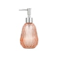 thumbnail image 1 of Textured Glass Soap Dispenser Refillable Liquid Hand Soap Bottle for Bathroom, 2.95x5.71 Inch, 1 of 6