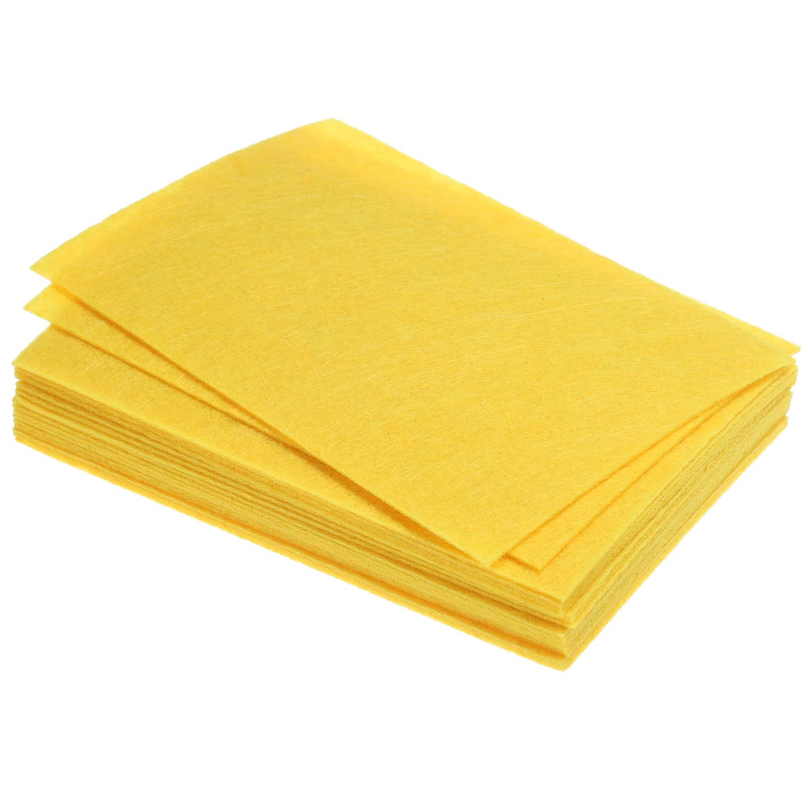 Soft Felt Sheets Fabric Craft Sheets Yellow 6 Inch x 4 Inch 18 Pcs