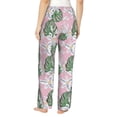 thumbnail image 3 of Xecao Lilies Flowers Women's Straight Lounge Pajama Pants: The Epitome of Relaxed Sleepwear, 3 of 9