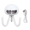 thumbnail image 1 of Ventilador para cochecito, batería de 4000 mAh, carga USB, ventilador portátil ultra silencioso para el hogar, oficina, actividades al aire libre, compras, blanco, 1 of 14