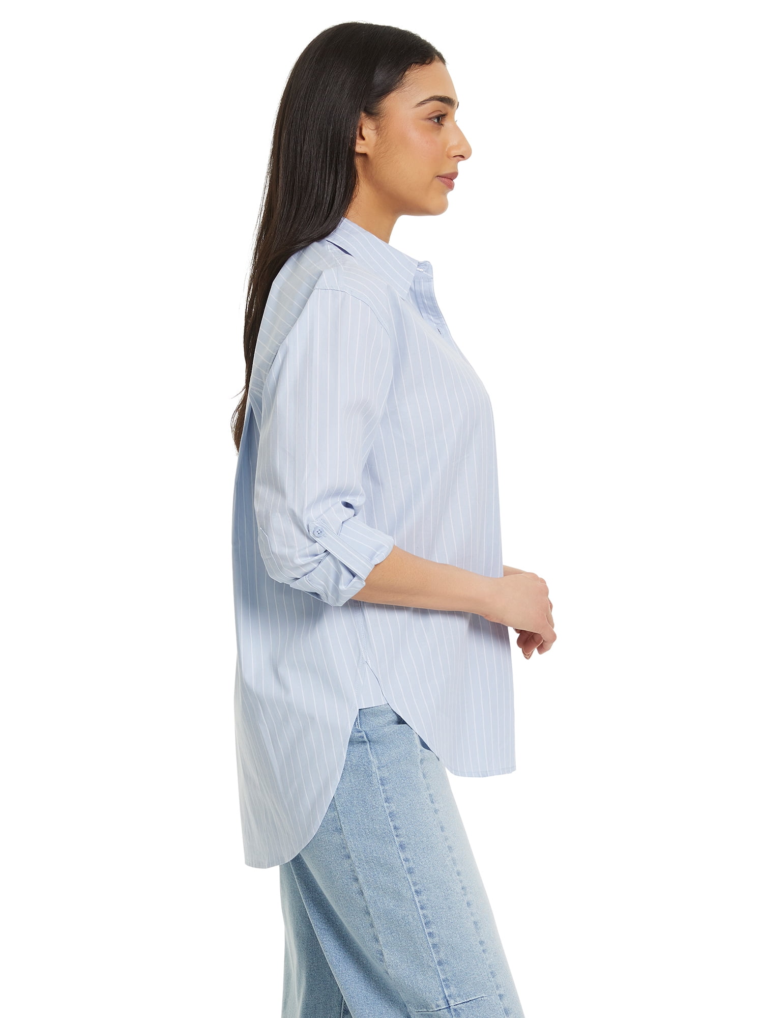 Gloria Vanderbilt Swan Series Women's Amanda Oversized Shirt, Sizes XS-XXL